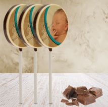 chocolade lollie bedrukken met foto baby