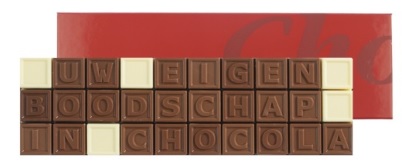 chocolade telegram eigen tekst